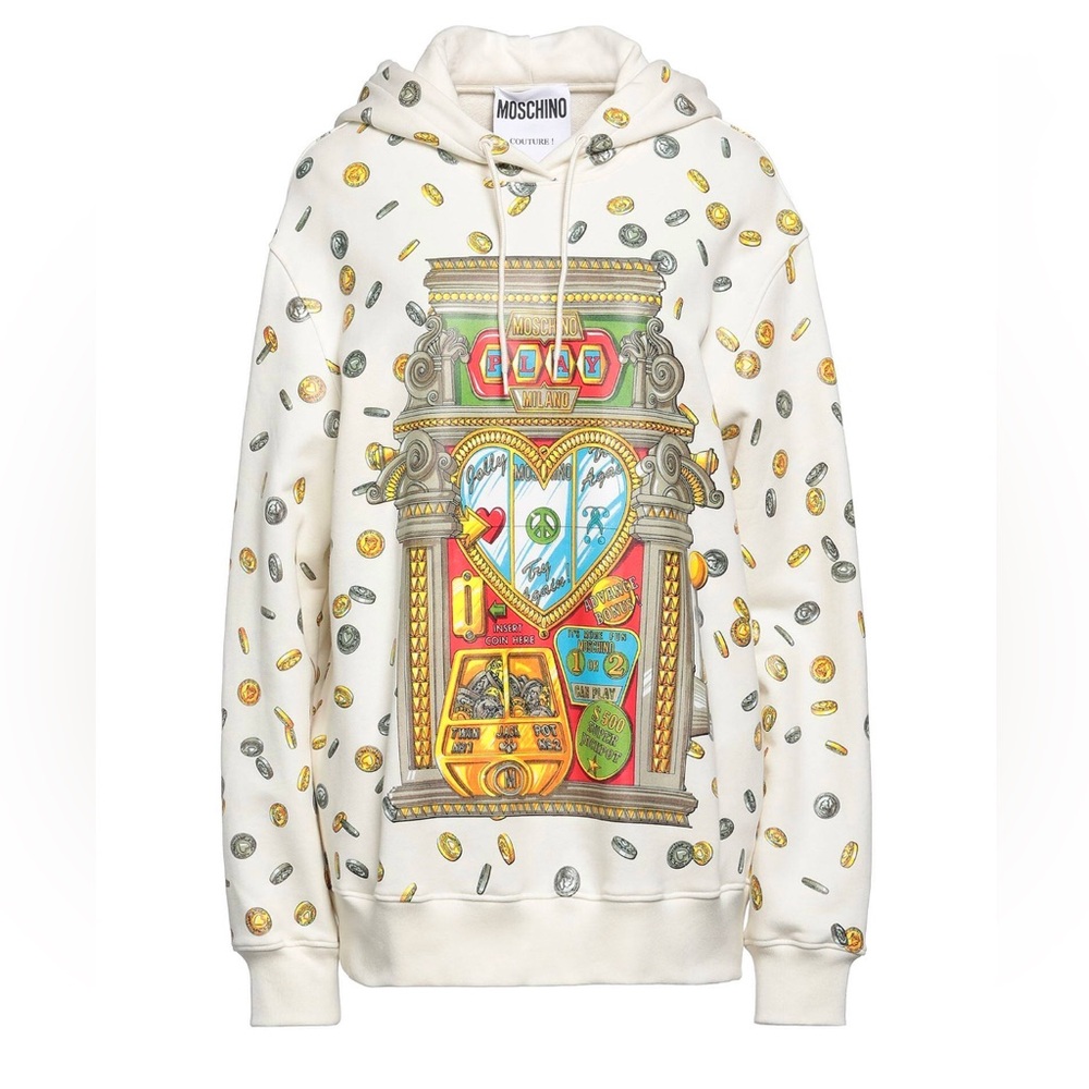 Moschino Cream Graphic Hoodie